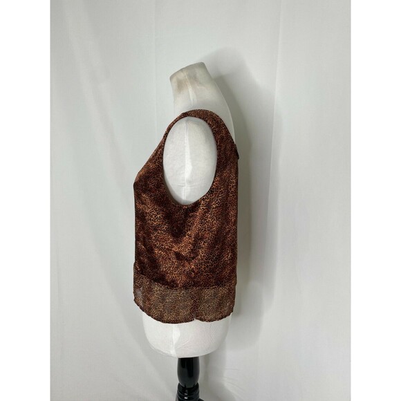 Victoria Secret Women’s Sleeper Top Brown Leopard Print Button Front Size Medium - Picture 5 of 7